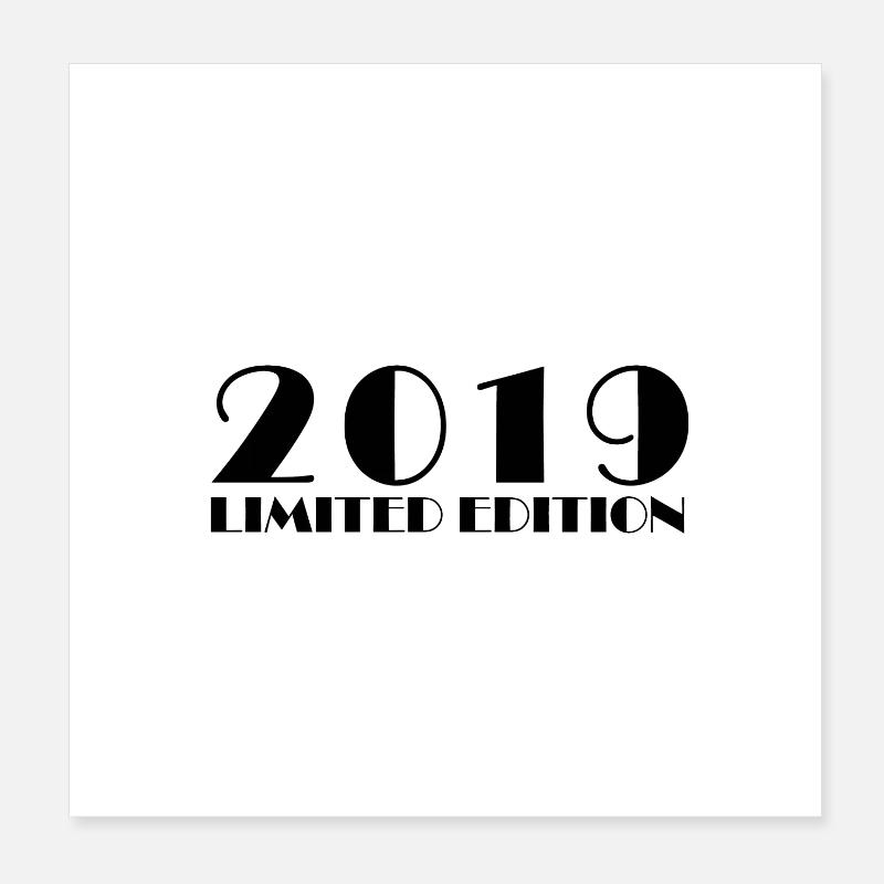 2019 Limited Edition Typography Poster 8" x 8" (20x20 cm)
