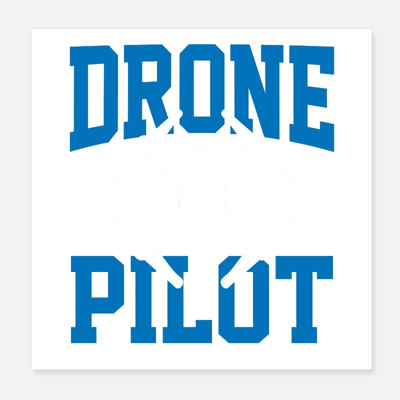 Pilote de drone Poster 20 x 20 cm