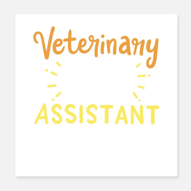 Tierarzthelfer Vet Tech Poster 20x20 cm