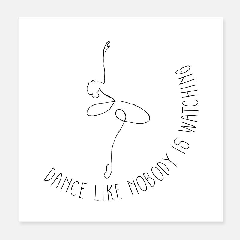 Ballet dancer ballerina Poster 8" x 8" (20x20 cm)
