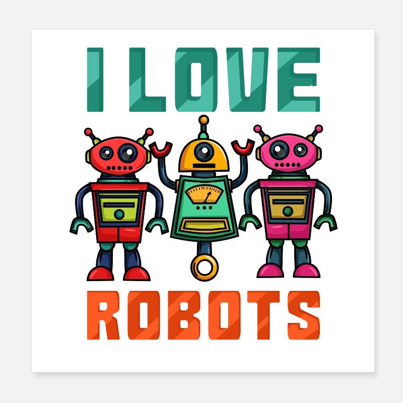 Roboter Robot Poster 20x20 cm