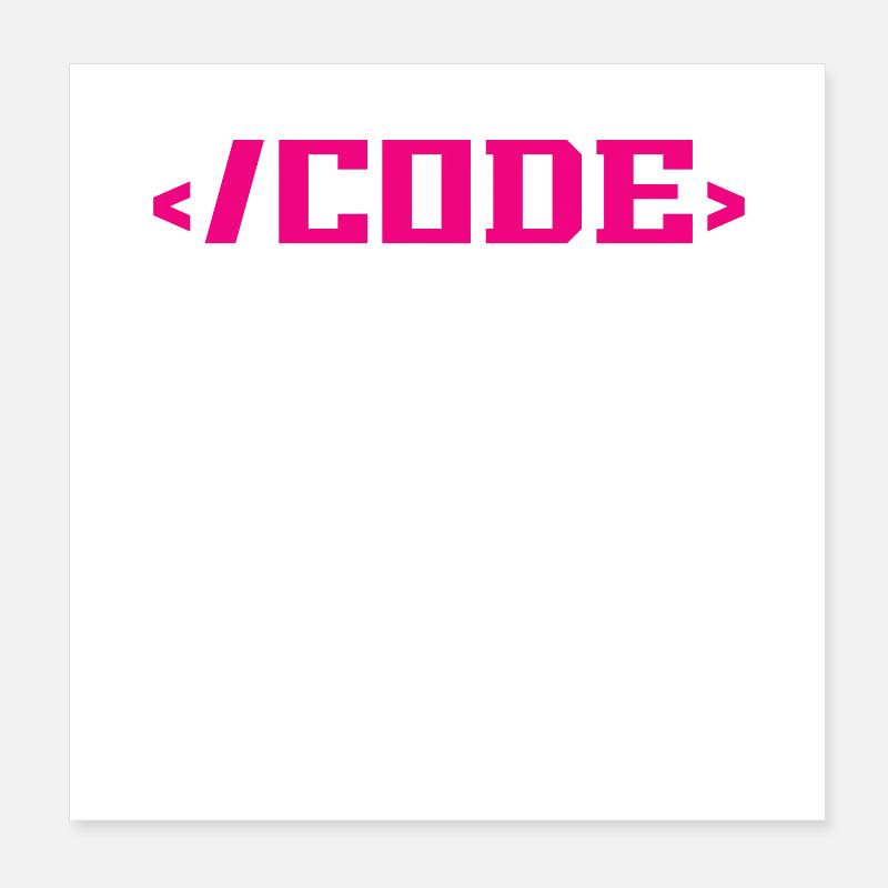 Codierung Programmierung Informatik Poster 20x20 cm