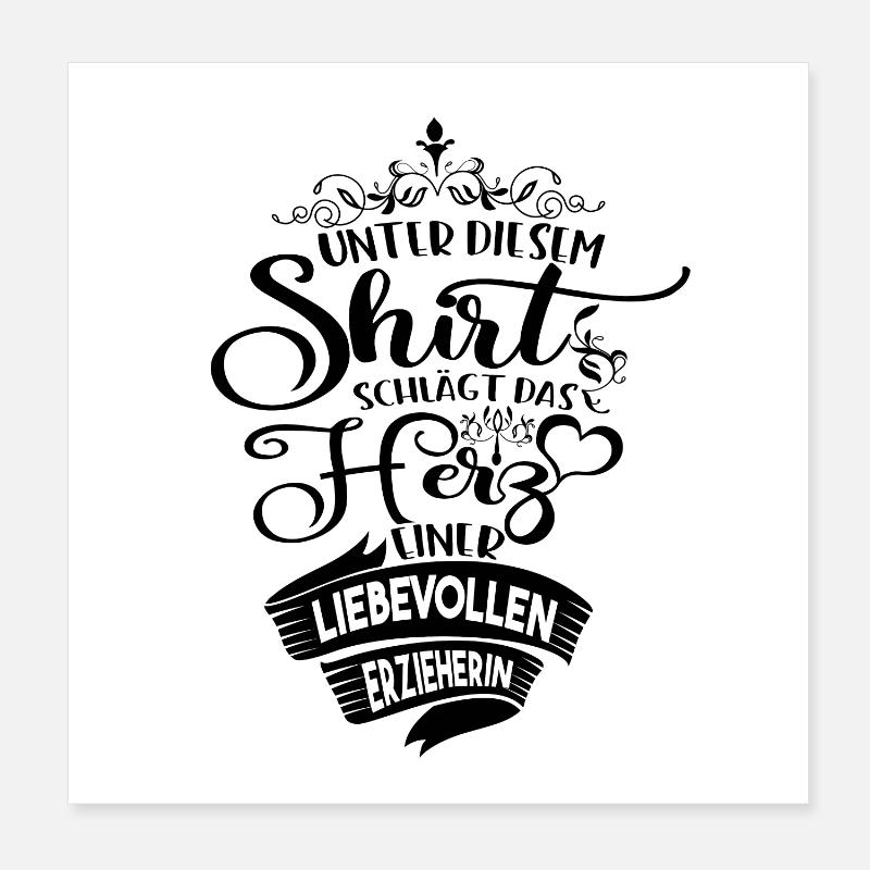 L’éducatrice idées de cadeaux Poster 20 x 20 cm