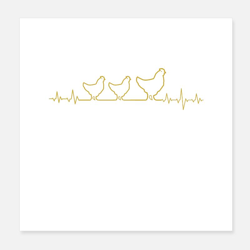 Hahn Poster 20x20 cm