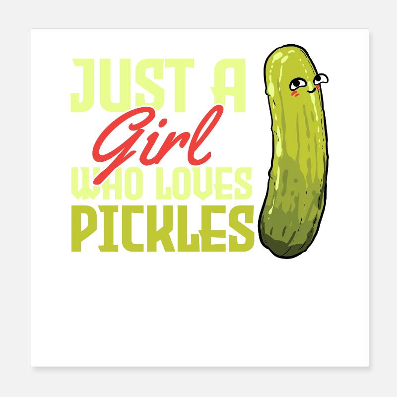 Amoureux des cornichons Poster 20 x 20 cm