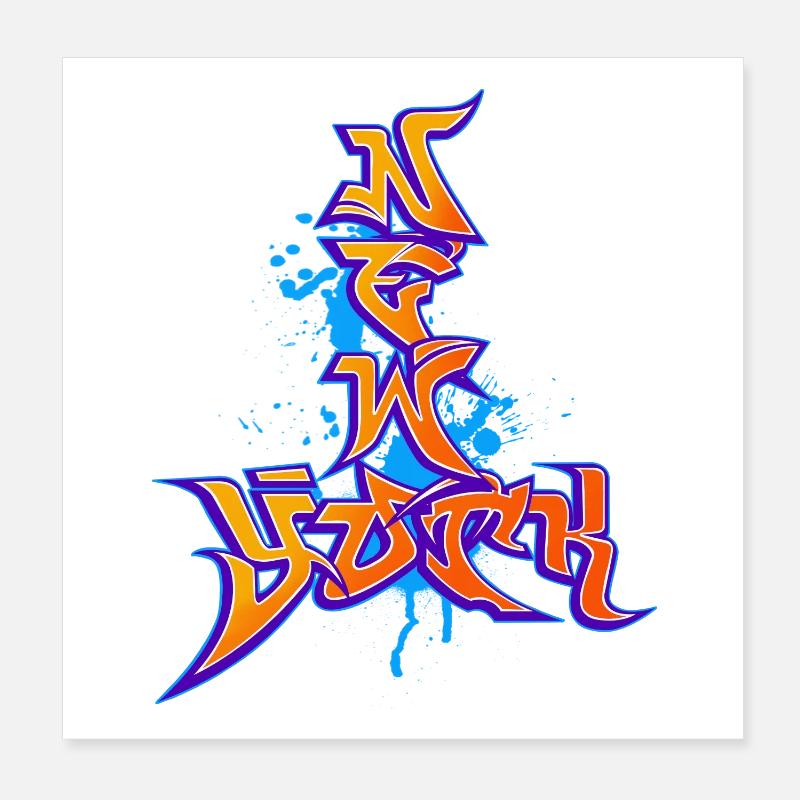 New York graffiti Poster 8" x 8" (20x20 cm)