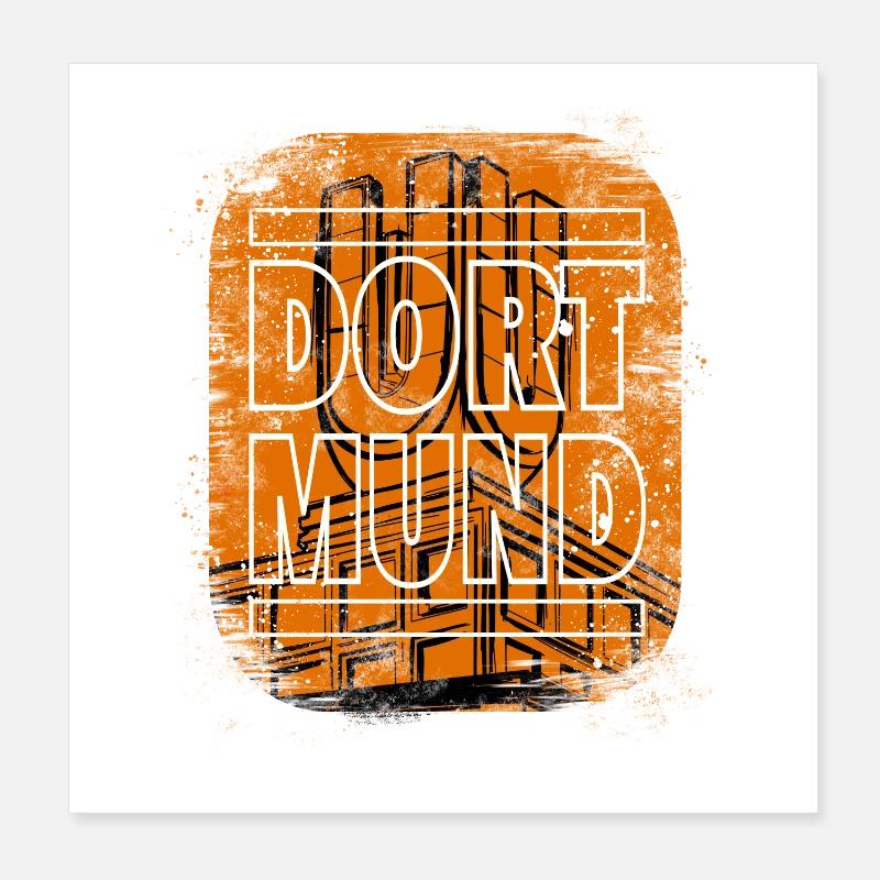 Dortmund Vintage Poster 20 x 20 cm