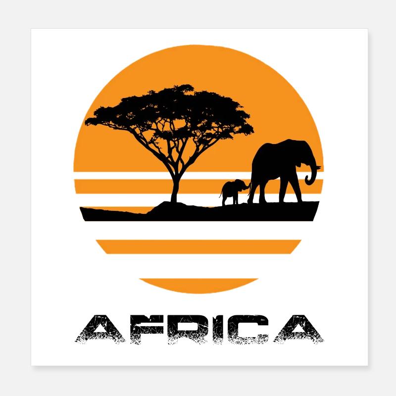 Africa Poster 8" x 8" (20x20 cm)