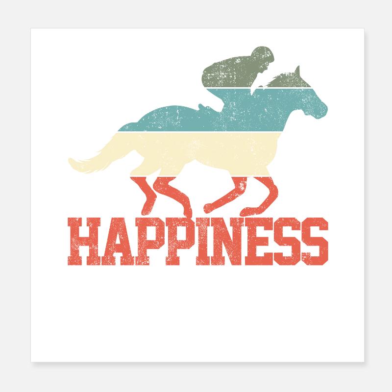 Cavalier équitation cheval Poster 20 x 20 cm