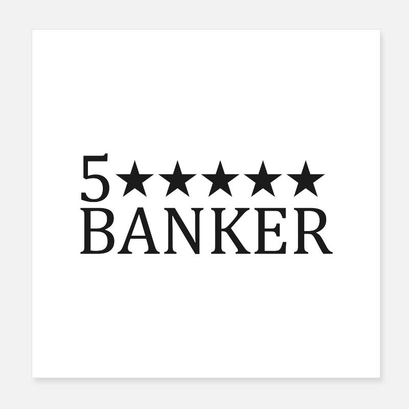 Five-Star Banker Logo Poster 8" x 8" (20x20 cm)