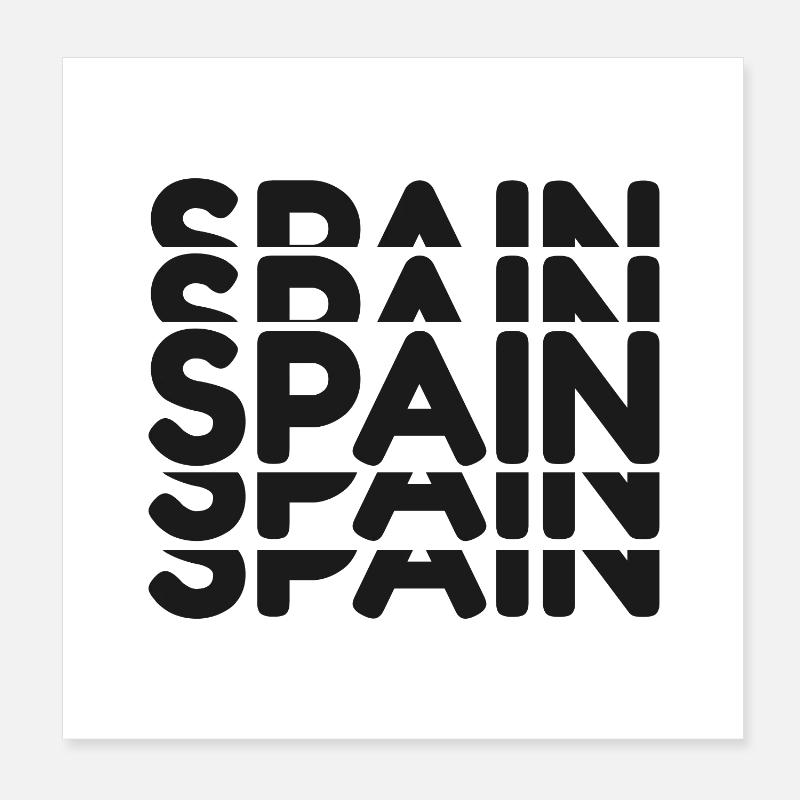 Spain / España Poster 8" x 8" (20x20 cm)