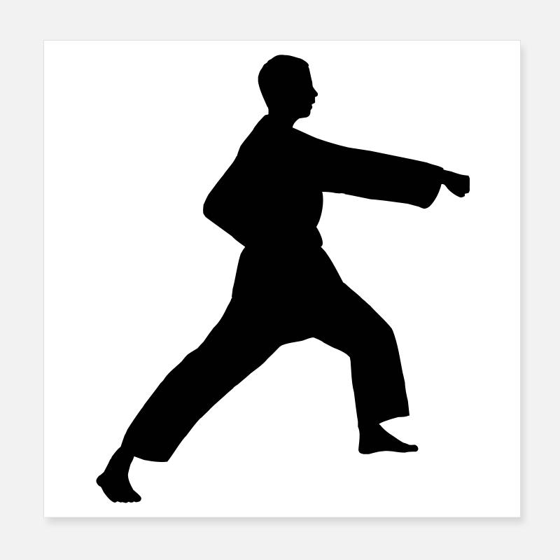 Punch karate or teakwondo punch Poster 8" x 8" (20x20 cm)