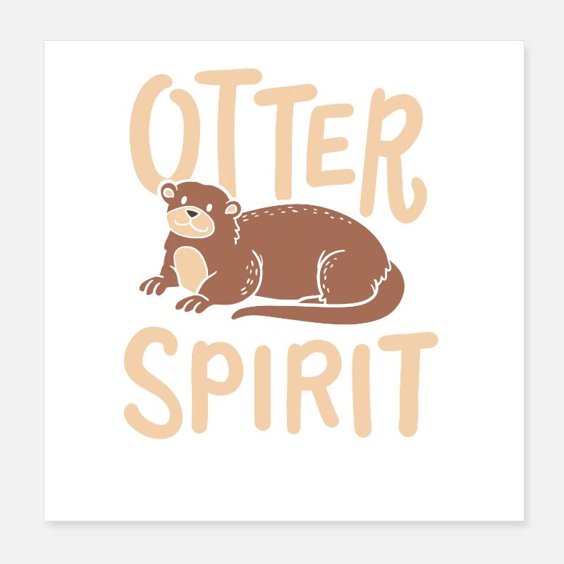Otter Poster 8" x 8" (20x20 cm)