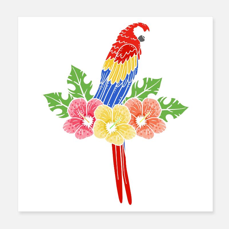 Papagei Poster 20x20 cm