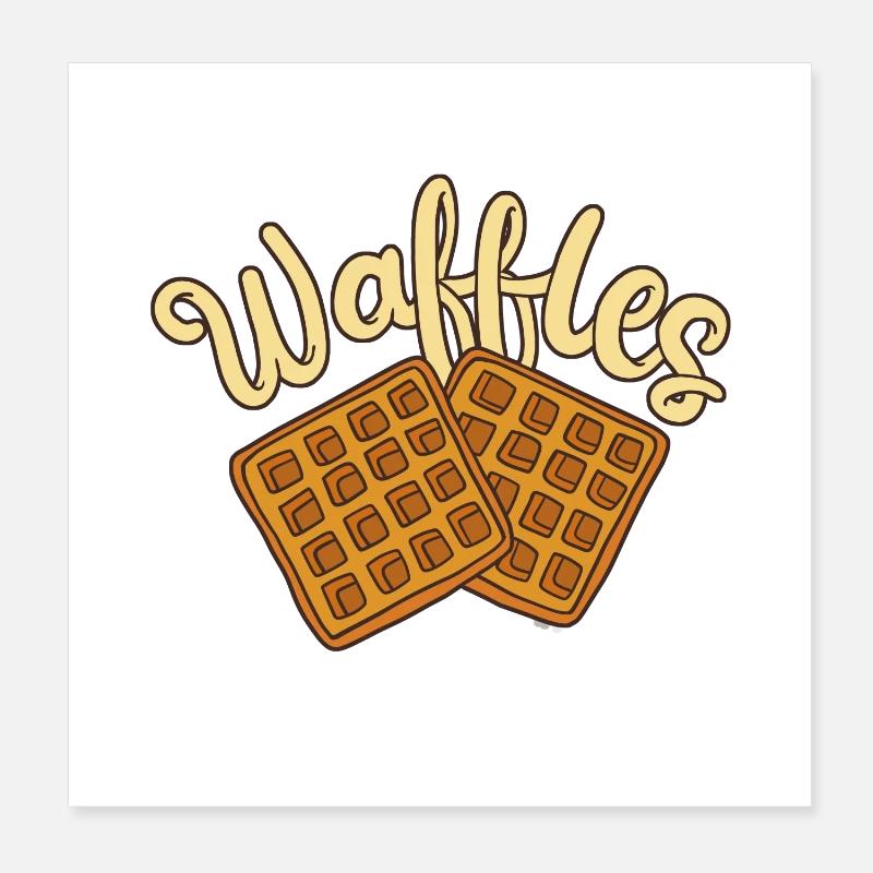 Waffles Waffle Bakers Poster 8" x 8" (20x20 cm)