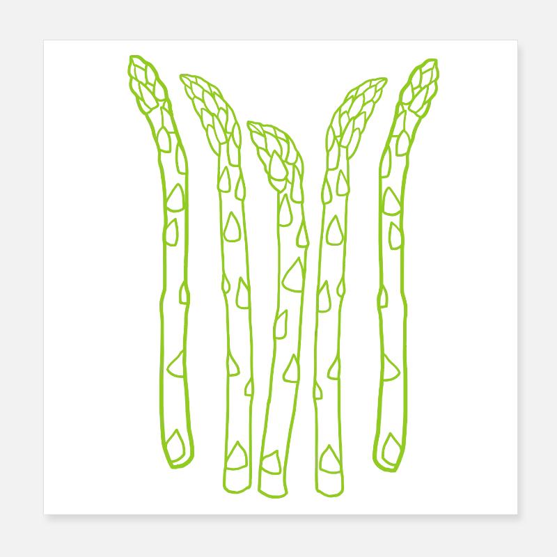 Asperges Spargel Poster 20 x 20 cm