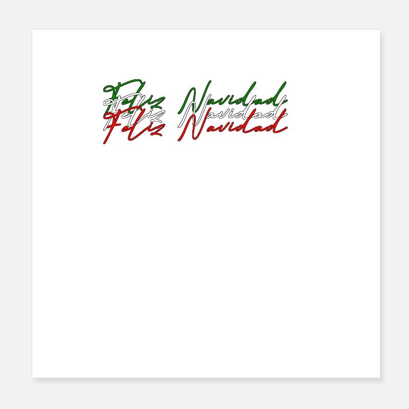 Feliz Navidad Poster 20 x 20 cm