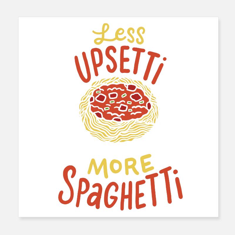 Spaghetti Poster 8" x 8" (20x20 cm)
