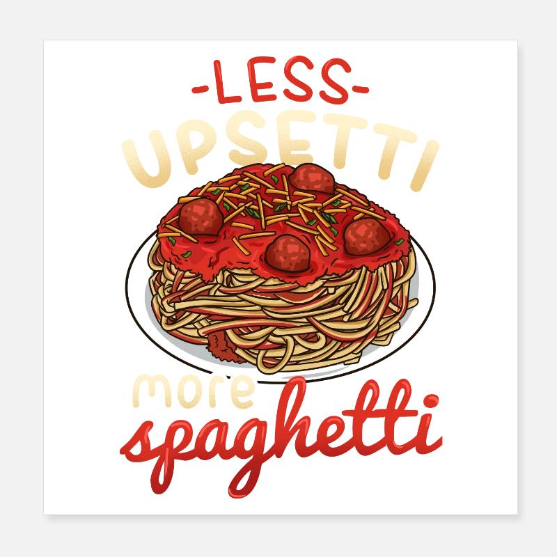 spaghetti Poster 20 x 20 cm