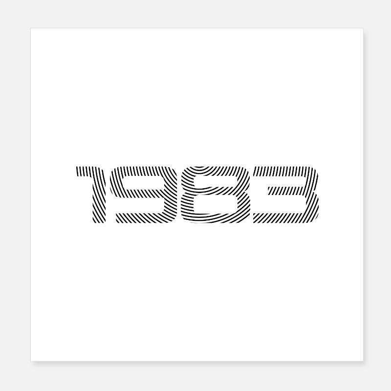 1983 born Poster 8" x 8" (20x20 cm)