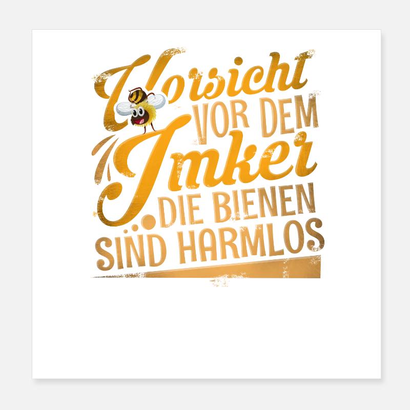 Imker Poster 20x20 cm