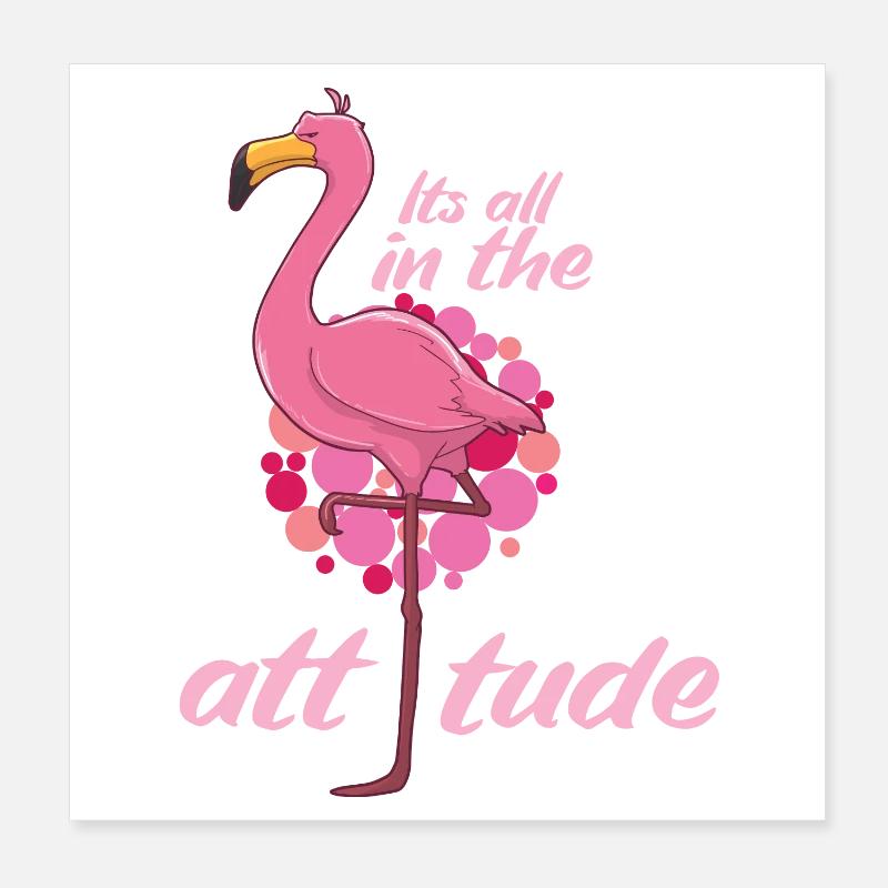 Flamingo Poster 20x20 cm