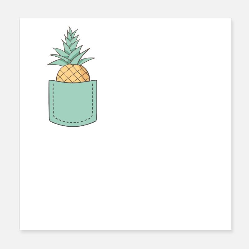 pocket pineapple Poster 8" x 8" (20x20 cm)