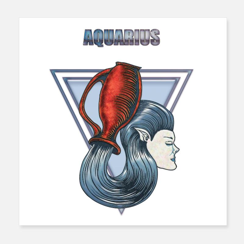 Wassermann Sternzeichen Poster 20x20 cm