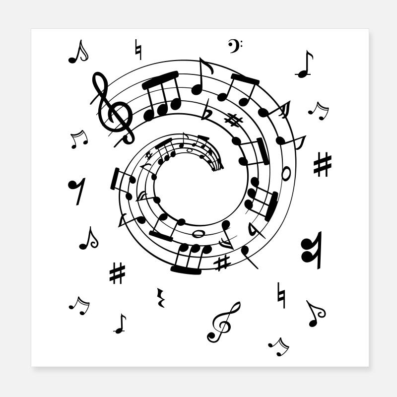 Notes de musique Poster 20 x 20 cm