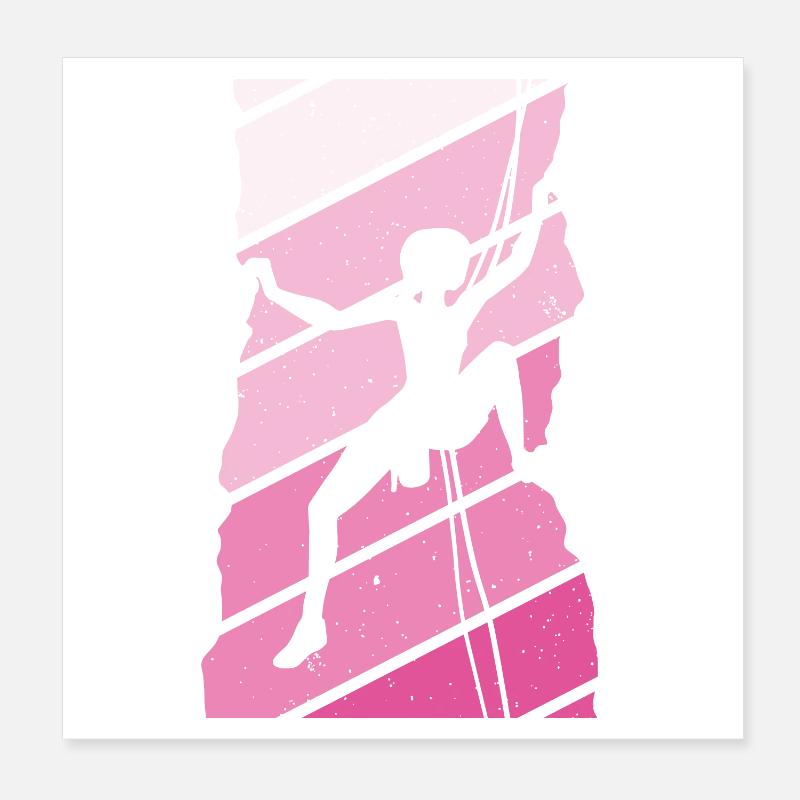 Escalade Grimpeur Poster 20 x 20 cm