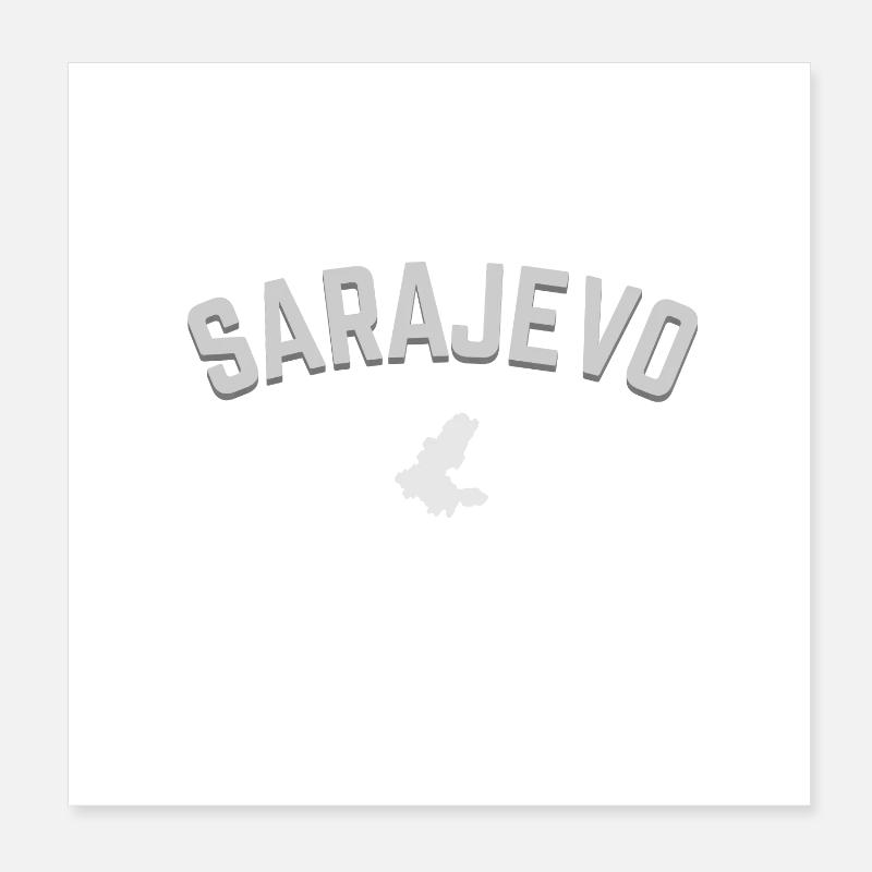 Sarajevo Bih Poster 20x20 cm