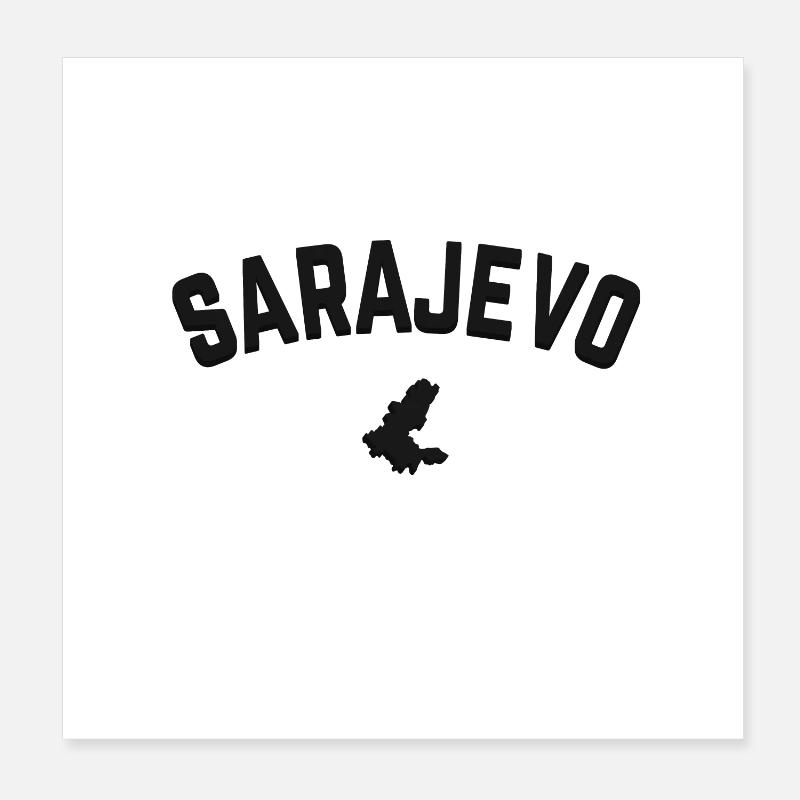 Sarajevo Bosnie Poster 20 x 20 cm
