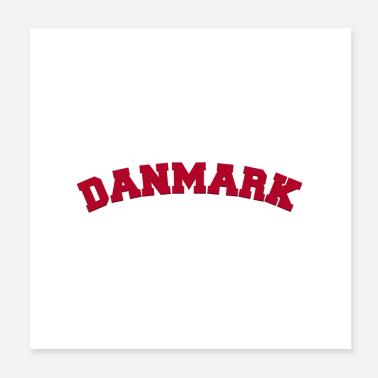 Danmark Danemark Poster 20 x 20 cm