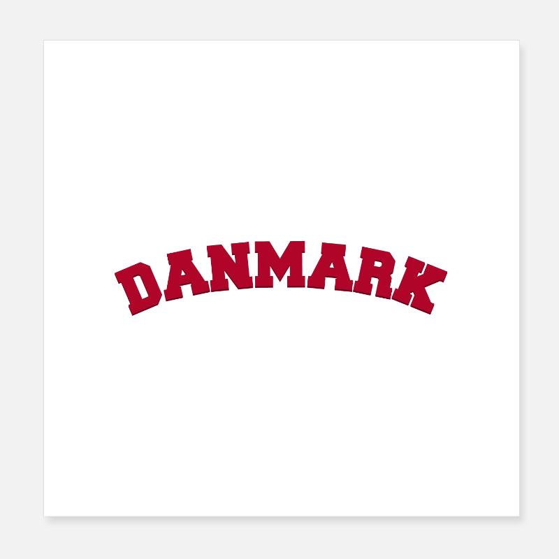Danmark Danemark Poster 20 x 20 cm