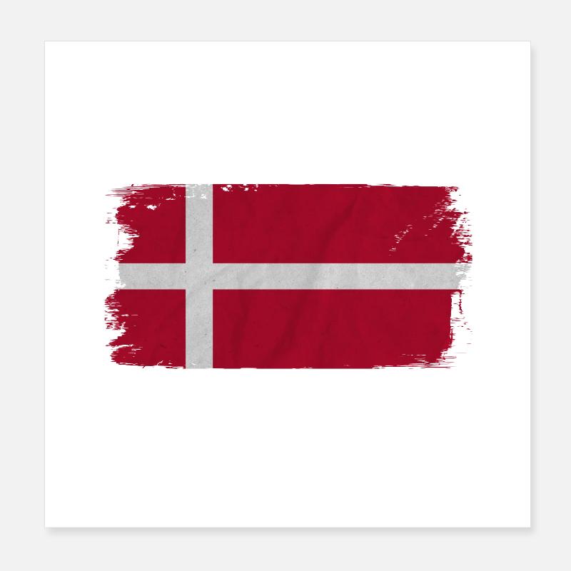 Drapeau danemark Poster 20 x 20 cm