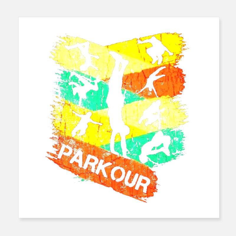 Parkour Freerunning Geschenkidee Poster 20x20 cm
