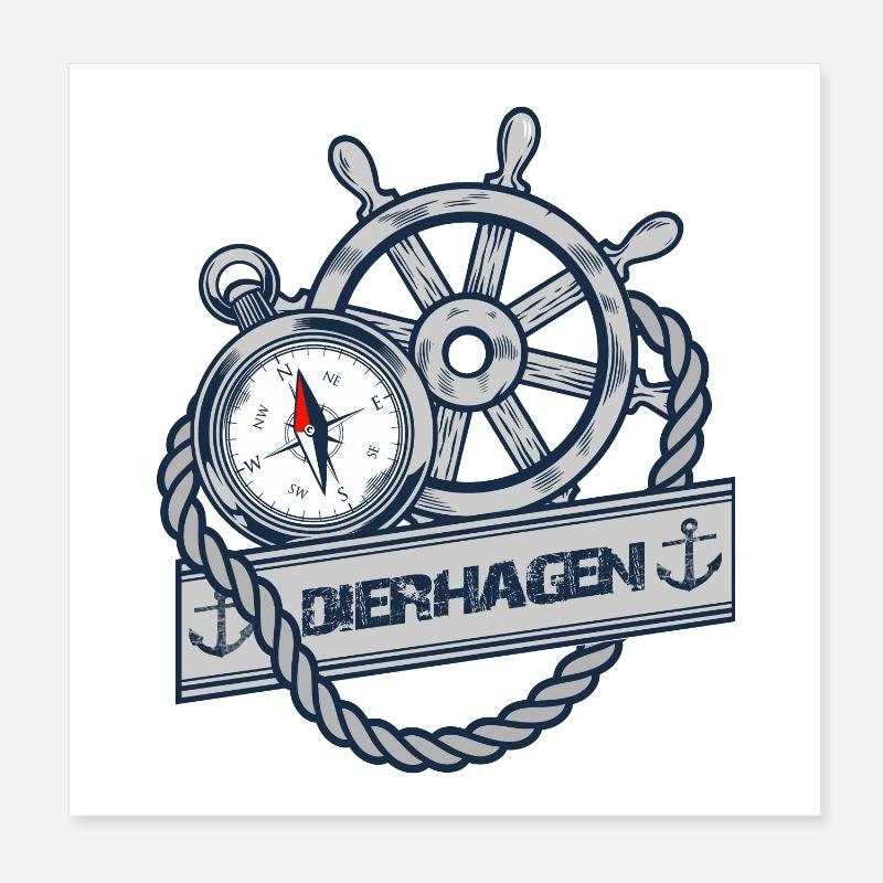 Ostseebad DIERHAGEN - Dein Statement für den Darss Poster 20x20 cm