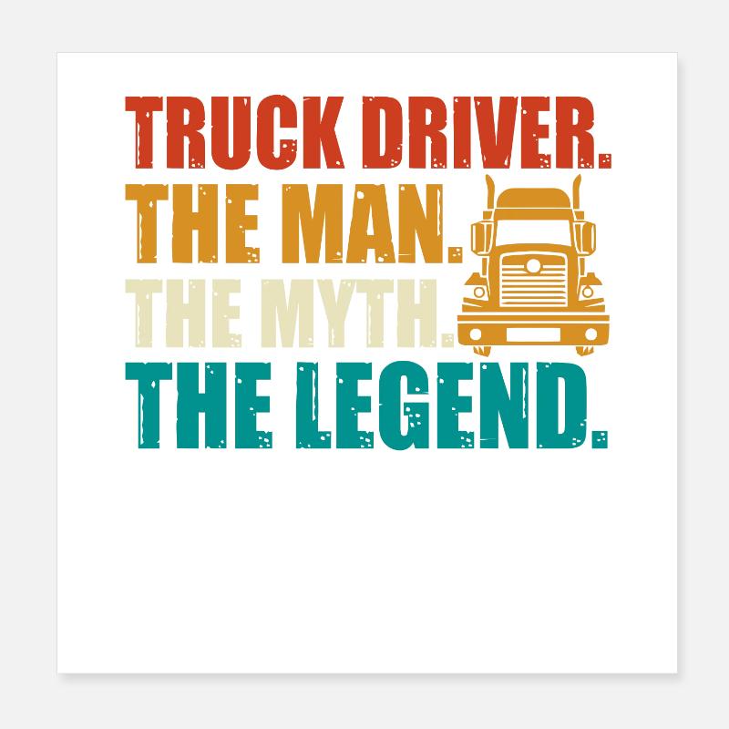 Lkw Fahrer Poster 20x20 cm
