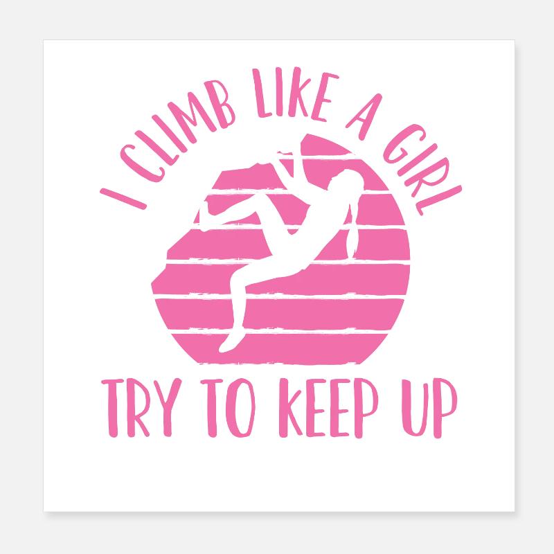 Klettern Bouldern Poster 20x20 cm
