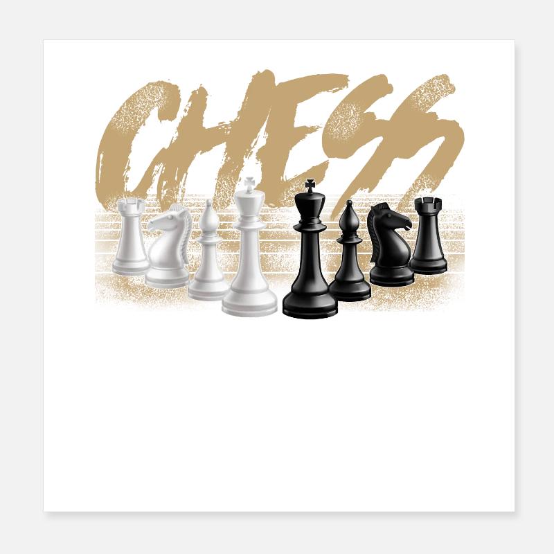 Échecs Poster 20 x 20 cm