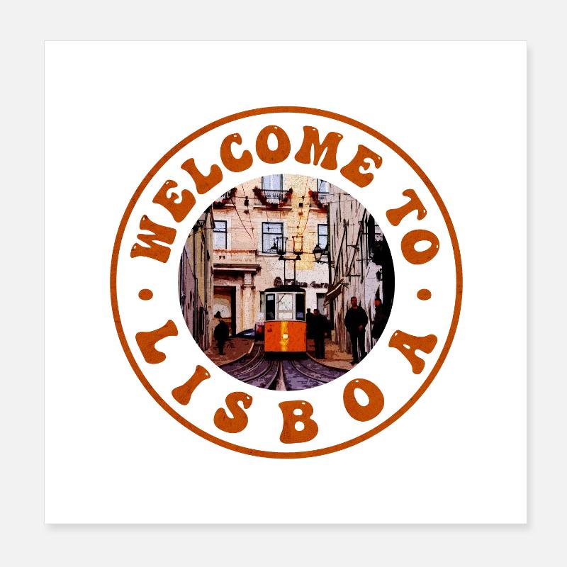 Welcome to Lisbon Tramnostalgia Poster 8" x 8" (20x20 cm)