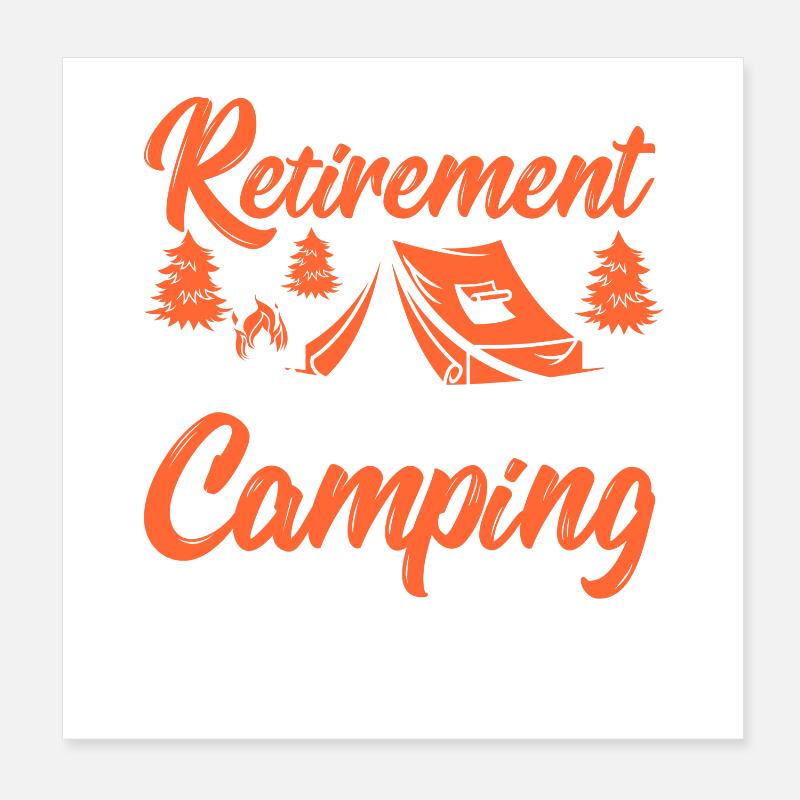 Camping Poster 8" x 8" (20x20 cm)
