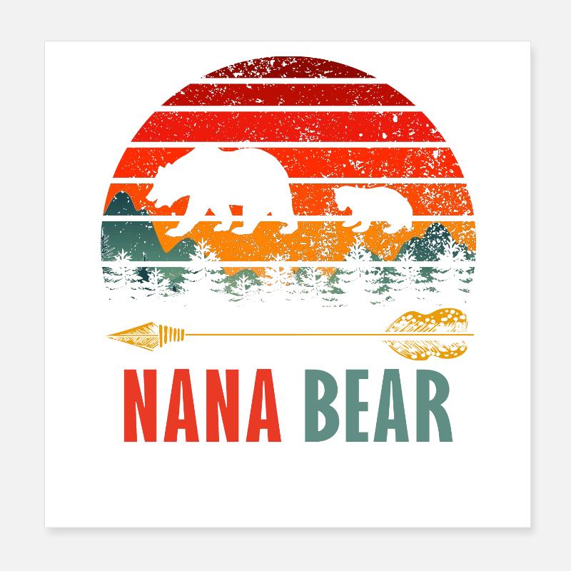 nana bär Poster 20x20 cm