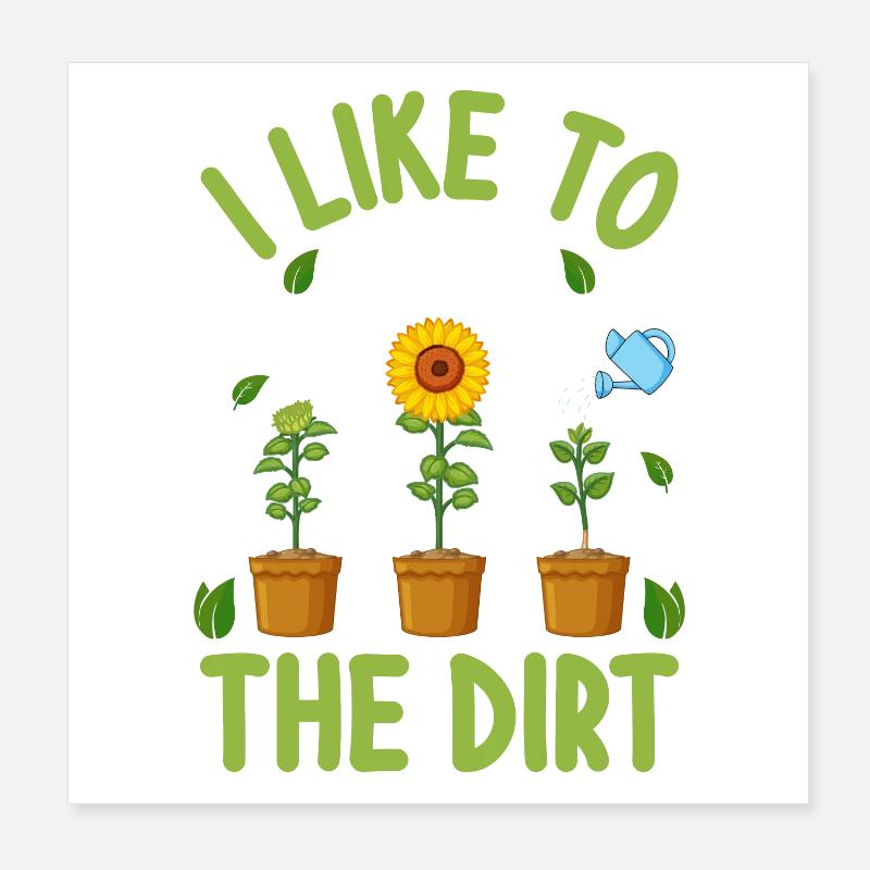 Jardinier Poster 20 x 20 cm