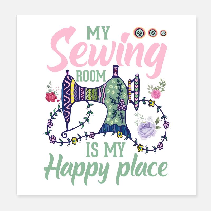 Nähen Poster 20x20 cm
