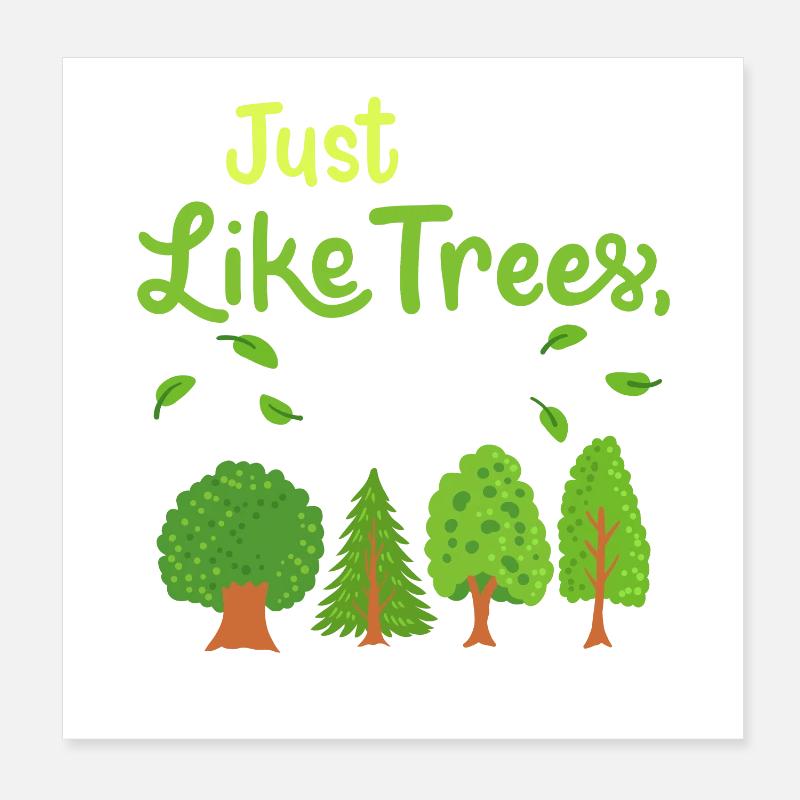 Bäume Wald Poster 20x20 cm