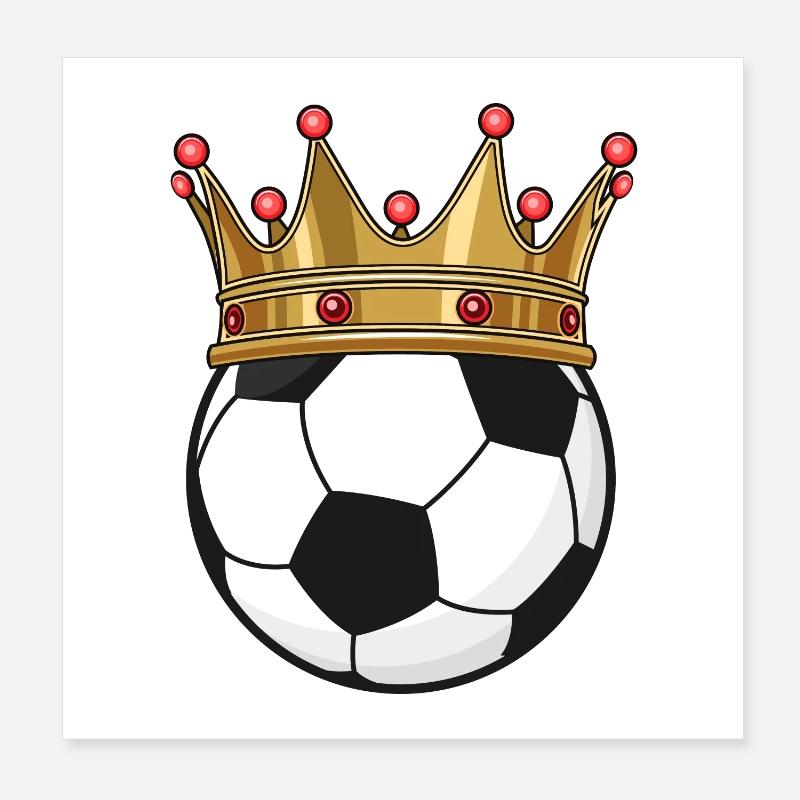 Fußball Krone Poster 20x20 cm