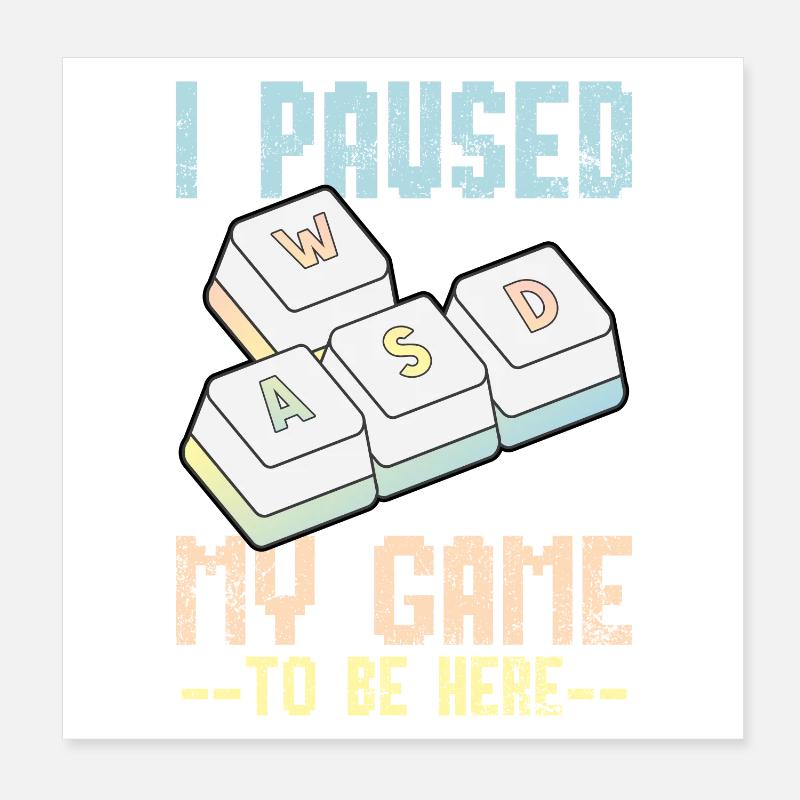 PC Games Player Computer Keyboard Poster 8" x 8" (20x20 cm)