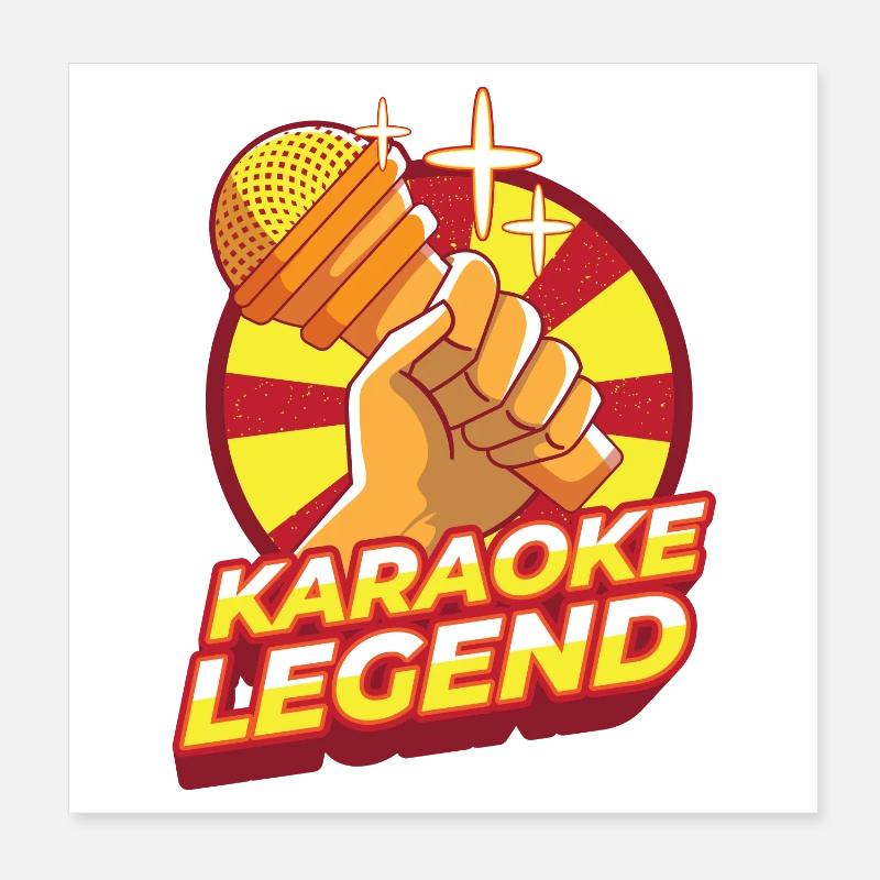 Karaoke singing Poster 8" x 8" (20x20 cm)
