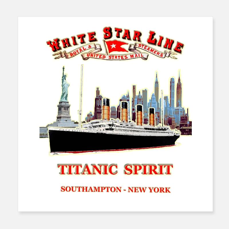 PHANTOM DER TITANIC IN NEW YORK Poster 20x20 cm